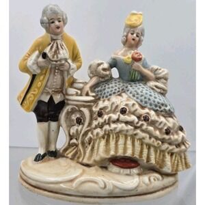 Vtg EJF Co Porcelain Couple Figurine - Made in Germany - Very Nice